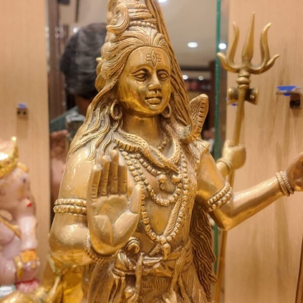 Brass Standing Lord Shiva Statue – Large